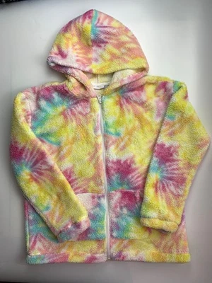 Moletom com capuz Place Girl's XL 14 tye die lã zíper completo - Imagem 1 de 3