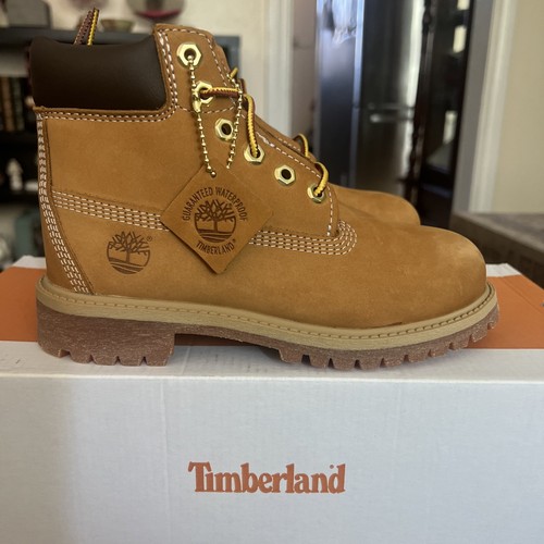Timberland Youth Premium 6 pollici stivali impermeabili grano nabuk taglia 13 5