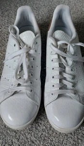 Stan Smith Adidas Originals White Leather Sneakers Size 8 Uk - Picture 1 of 13