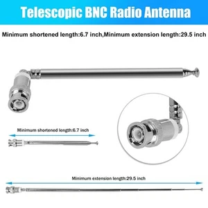 Praktische BNC Teleskopantenne für UKW UHF AM FM Funk Scanner 2er Pack - Bild 1 von 12
