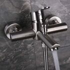 Bathroom Wall mount Tub Shower Faucet Bath Faucet SUS Brushed Nickel Mixer Taps