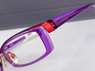 Alain Mikli Brile Mujer Púrpura Rojo Titanio Cuadrado Borde Completo París A0606 Precio Original: 553 € Foto 1 de 4