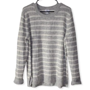 Old Navy Women's Pullover Sweater NEW XL Silver Metallic Blend Crew Neck Cozy - Picture 1 of 12