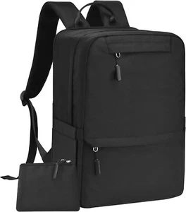 Men's Black Laptop Backpack 15.6" 21L Water Resistant - Picture 1 of 6