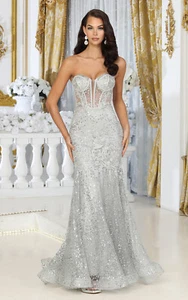 Royal Queen RQ8061 Korsett Oberteil Meerjungfrau Glitzer Festzug Kleid - Bild 1 von 3