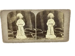 Statue of Albert Edward Prince of Wales Stereoview ~ King Edward VII England - Picture 1 of 4