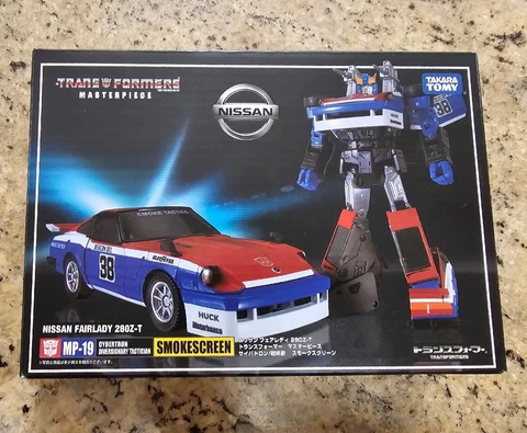 Takara Tomy Transformers Masterpiece MP-19 Smokescreen Nissan Z USA Cover