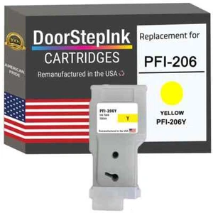 DoorStepInk Compatible Ink Cartridges For Canon PFI-206 Yellow300ml-USA - Picture 1 of 6