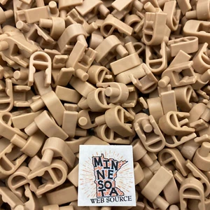 100 Knex Tan Interlocking End Clips - K'nex Standard K'nex Parts Lot - Picture 1 of 7