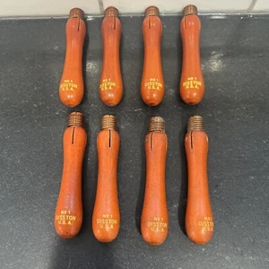 Vintage Disston Stronghold Wooden File Handle #1 Lot Of (8) - Picture 1 of 4