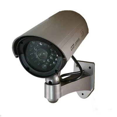 TELECAMERA FINTA DOME DUMMY CON LED IR LAMPEGGIANTE CAMERA VIDEOSORVEGLIANZA