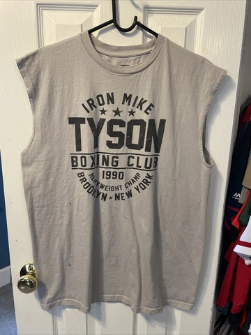 Iron Mike Tyson boxing club 1990 Brooklyn New York men’s sleeveless shirt large Cover