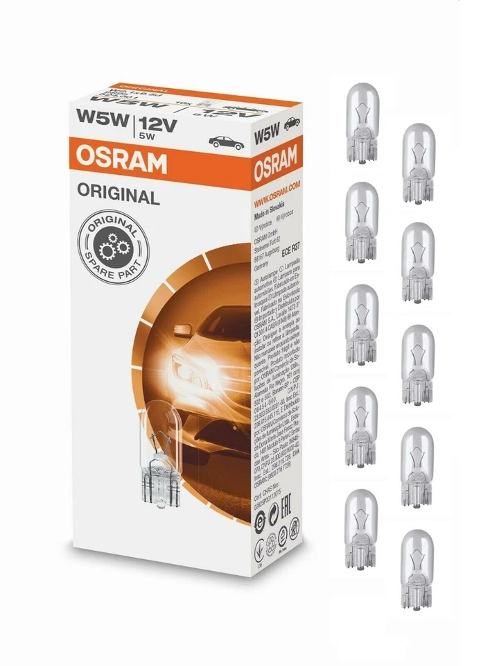 10x W5W Standlicht T10 5W Glassockel Osram Birne Original Lampen 2825 12V - Bild 1 von 3