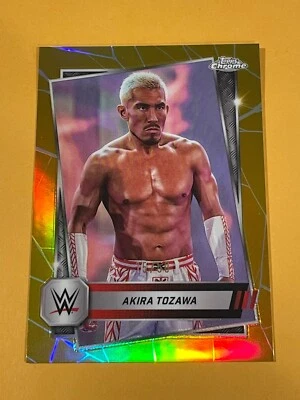 2025 Topps Chrome WWE Akira Tozawa Gold Refractor #71 /50 - Image 1 of 2