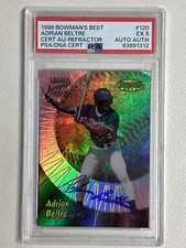 Adrian Beltre 1998-Bowman's Best Autograph Refractor Card Auto “Dodger’s ” PSA 5