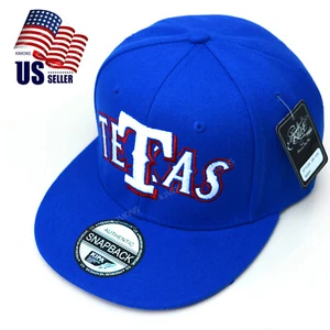 New - Texas "TETAS" Rangers Hat Overlap Snapback Blue Trucker Cap Unisex - Picture 1 of 7