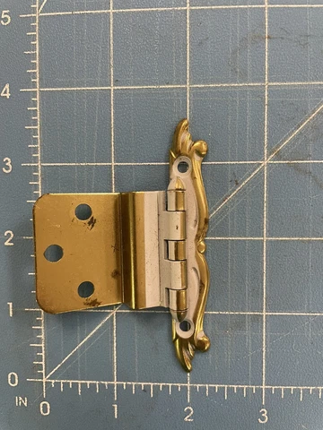 vintage Wrought Steel brass and white decorative hinges (6 pc) Cover
