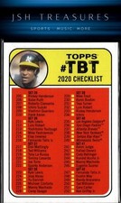 2020 Topps Throwback Thursday #tbt Rickey Henderson Checklist NM