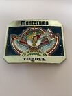 Montezuma Tequila Barton Brands Gold Tone Vintage 80s Belt Buckle 
