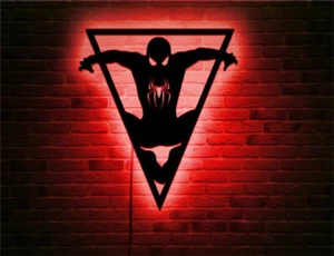 The Spiderman LED Night Light Atmosphere Kid Room Wireless Remote Decorate Lamp - Picture 1 of 8