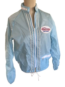 Vintage Women' Men's Lamberts Datsun Windbreaker light blue nylon Size S/M - Picture 1 of 4