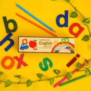 Kid's Wooden Alphabet Toy Puzzles Montessori 26 ABC English Letters Spelling - Picture 1 of 6