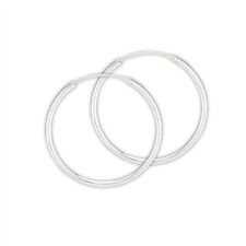 STERLING SILVER 2.0 MM X 35 MM CONTINUOUS HOOP EARRING