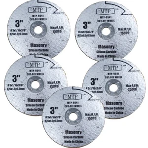 5X 3" Masonry Cutting Blade For Ryobi Milwaukee Dewalt Cut Off Saw 3/8" Arbor - Picture 1 of 3