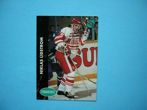1991/92 PARKHURST NHL HOCKEY CARD #37 NICKLAS LIDSTROM ROOKIE NM SHARP+ 91/92