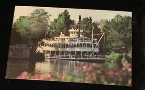 Cartolina DISNEYLAND anni '70 "Fumante attraverso il deserto" Riverboat non spedita - Foto 1 di 2