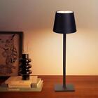 BLACK LED CORDLESS TABLE LAMP/ DIMMABLE/ 5200mAh RECHARGEABLE BATTERY SOFT WHITE