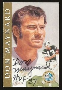 Don Maynard Autographed Pro Football Hall of Fame Postcard Ron Mix Collection - Picture 1 of 2
