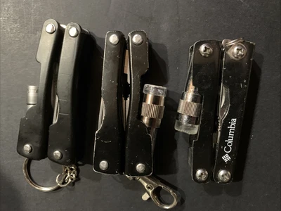 COLUMBIA NEGRO MUlTI-TOOL Mini Luz LED Lote De 3 USADAS Foto 1 de 4