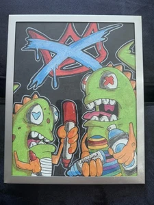 Shortiez Ink Graffiti Framed Colored Pencil Cartoon No Kings Dino’s - Imagen 1 de 2