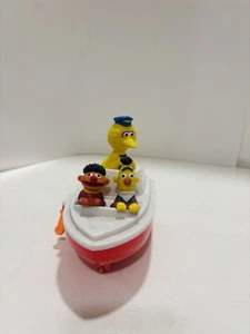 Vintage Sesamstraße BIG BIRD & ERNIE BERT Aufziehboot Tyco Jim Hensen - Bild 1 von 6