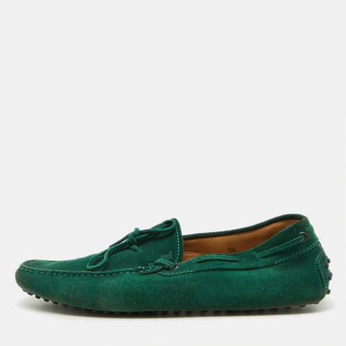 TOD’S Mocassini Tod's verdi scamosciati slip on driver taglia 44