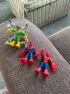 Doctor Octopus and 2 Spider-Man Marvel Super Hero Squad Playskool - Picture 1 of 2