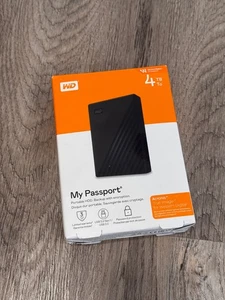 Western Digital My Passport 4TB External Hard Drive - Black (USB 3.0) - Photo 1/2