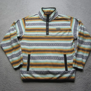 Cinch Pullover Sweater Mens Medium Aztec Stripe Fleece Quarter Snap Western - Picture 1 of 11