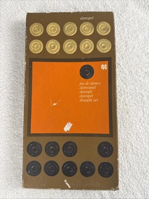 Vintage Draught Set (Chequers) Light And Dark /Made In Holland Jeu De Dames - Image 1 of 4