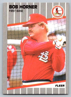 1989 Fleer #452 Bob Horner St. Louis Cardinals - Image 1 of 2