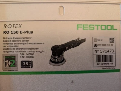 FESTOOL ROTEX RO 150 E- PLUS Exzenterschleifer inkl. Systainer  - Bild 1 von 4