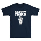 Safety Third Funny Missing Finger Safety Third Quote Gift Vintage Men's T-Shirt