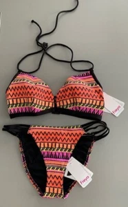 Freya Way Out West 30E Bikini Triangle Soft Pad Non Wired Halter and XS Bottom - Picture 1 of 8