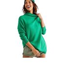 free people ottoman Cashmere Jumper Green XS slouchy relaxed all season