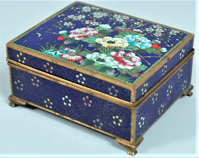 A Japanese Cloisonné Enamel Box With Lid • 89£