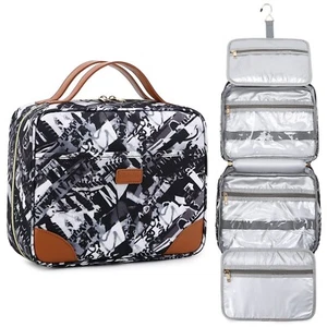 Toiletry Bag with Hanging Hook Water-resistant Makeup Cosmetic Bag Travel Org... - Picture 1 of 6
