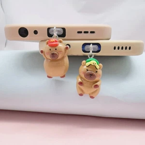 Cartoon Cute Capibala Phone Dust Stopper For IPhone Type-C Micro Interface Decor - Zdjęcie 1 z 27