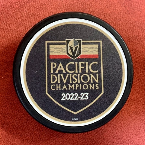 Vegas Golden Knights 2022-23 Pacific Division Champions Puck Rare Stanley Cup Cover