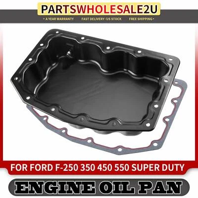 Pan de aceite inferior del motor para Ford F-250 F-350 F-45 F-550 Super Duty 2011-2020 6,7 L Foto 1 de 4